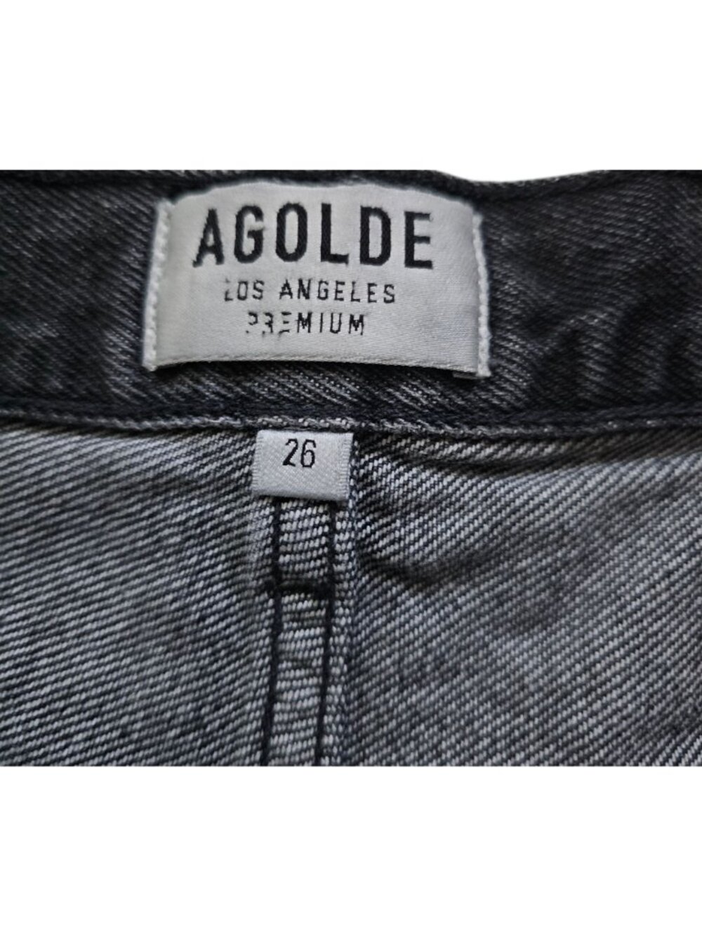 Agolde Premium High-Rise Distressed Denim Shorts Size 26 Gray Frayed Hem - Picture 4 of 11